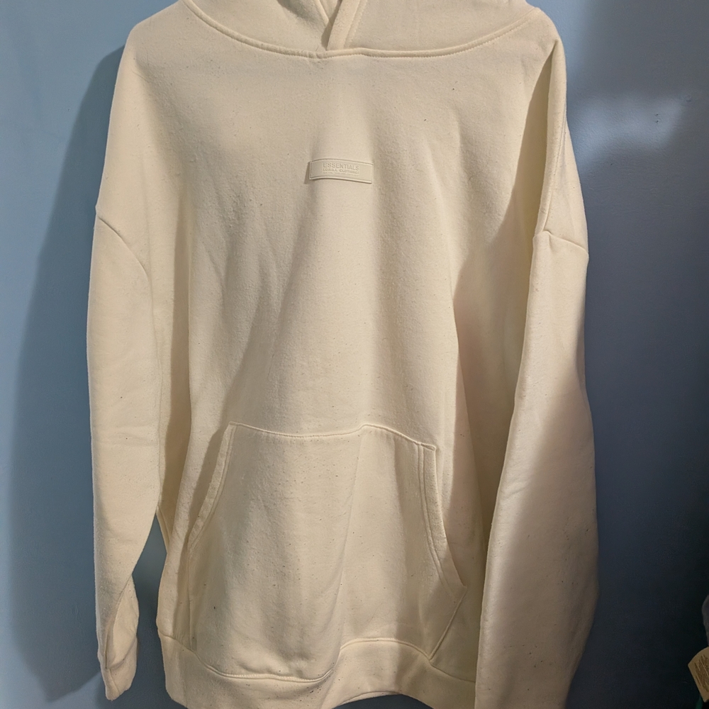 Macy's Cream Hooded Pullover Sweatshirt